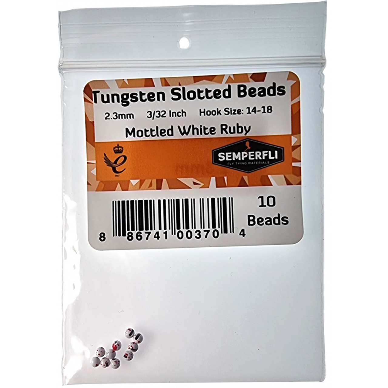 Semperfli Tungsten Slotted Beads Mottled (10 pk)