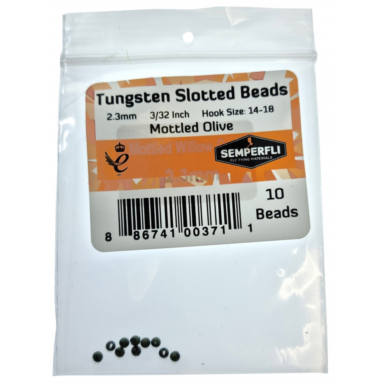 Semperfli Tungsten Slotted Beads Mottled Semperfli Tungsten Slotted Beads Mottled