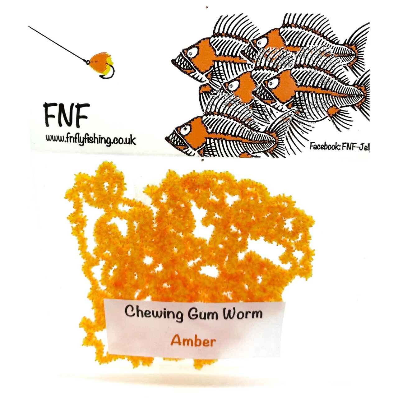 FNF Chewing Gum Worm Chenille AMBER