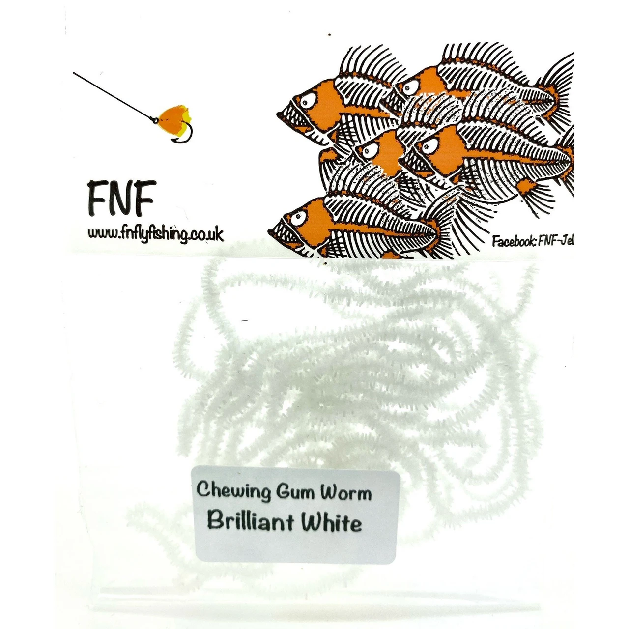 FNF Chewing Gum Worm Chenille BRILLIANT WHITE