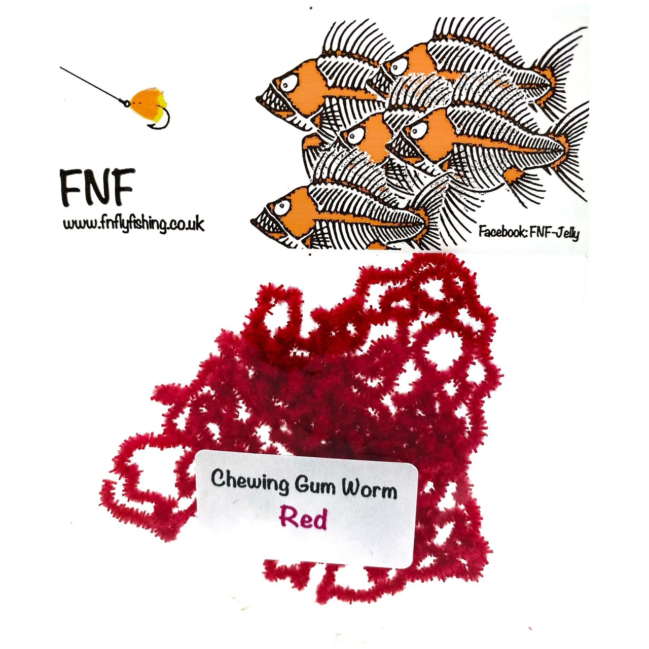 FNF Chewing Gum Worm Chenille FL. RED