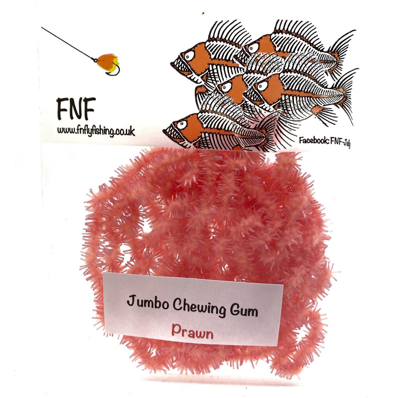 FNF Jumbo Chewing Gum Worm Chenille PRAWN