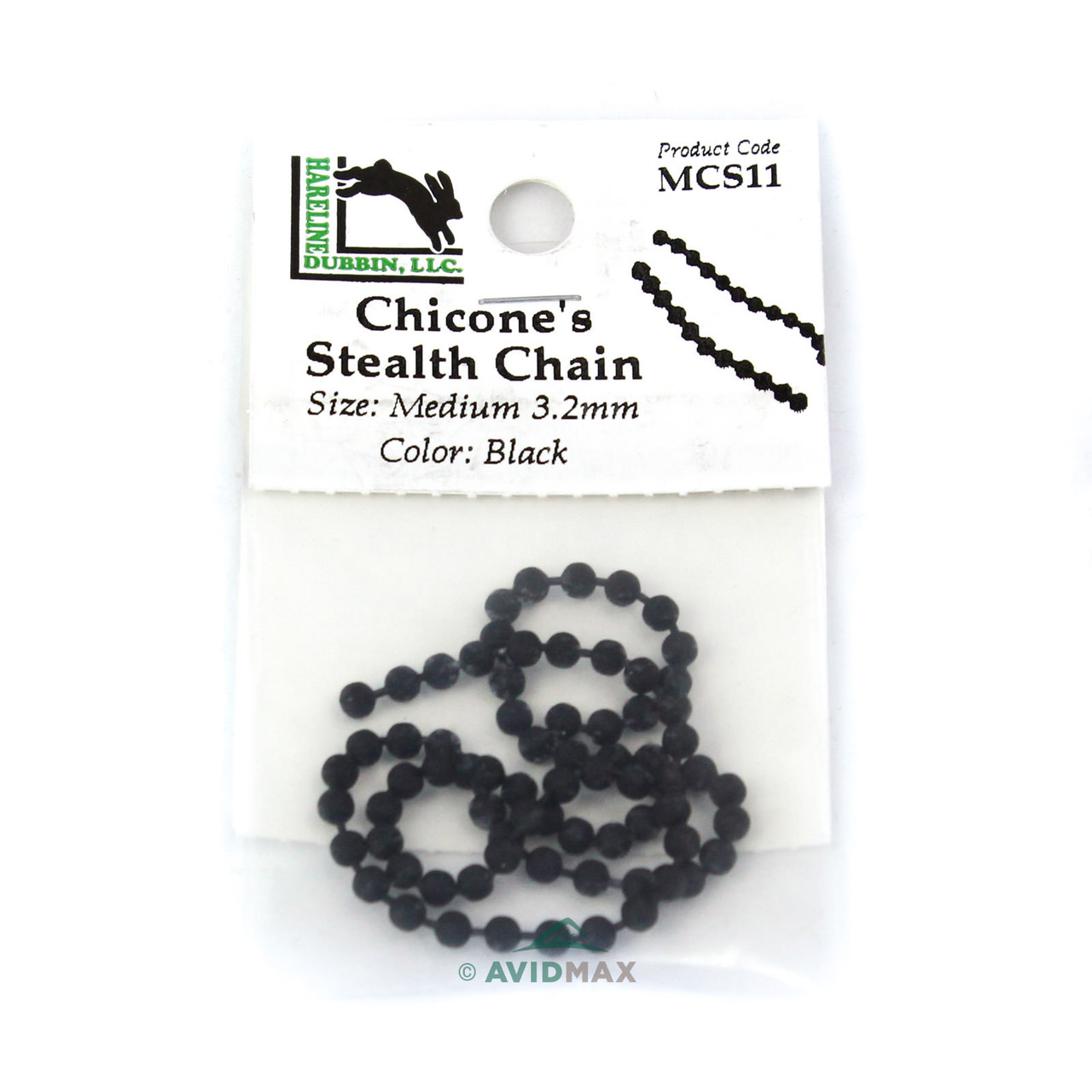 Hareline Chicone's Medium Stealth Chain Beads Hareline Chicone's Medium Stealth Chain Beads