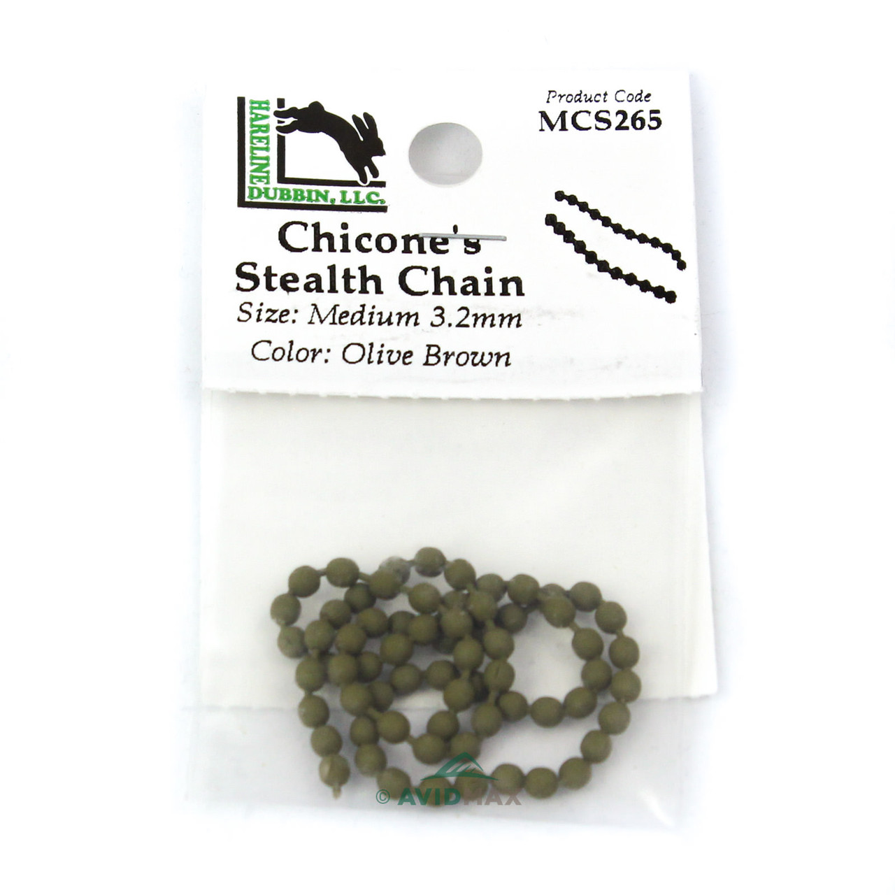 Hareline Chicone's Medium Stealth Chain Beads