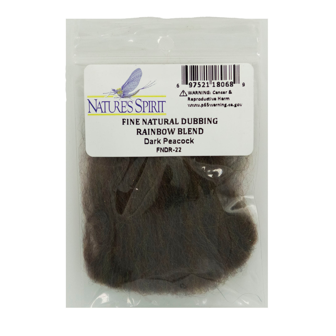 Nature's Spirit Fine Natural Dubbing Rainbow Blend Dark Peacock