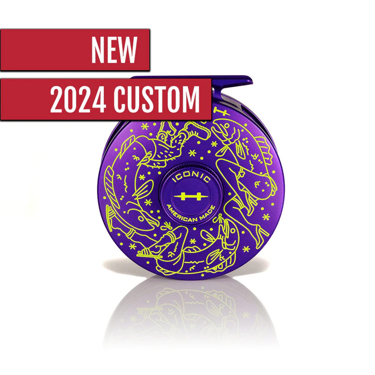 custom fly reel Hatch Camo Iconic Large Arbor 9 Plus + Protection Get Drip 375 Fly Fishing