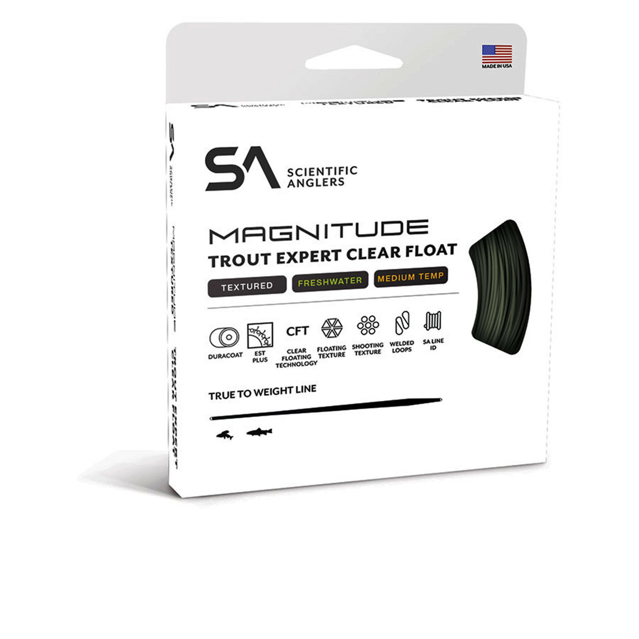 Scientific Anglers Magnitude Textured Trout Expert 10 Clear Float Tip Fly Line WF-5-F