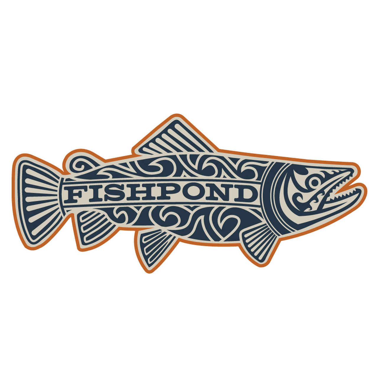 Fishpond Maori Trout Fish Decorative Adhesive Decal Sticker- Two Colors