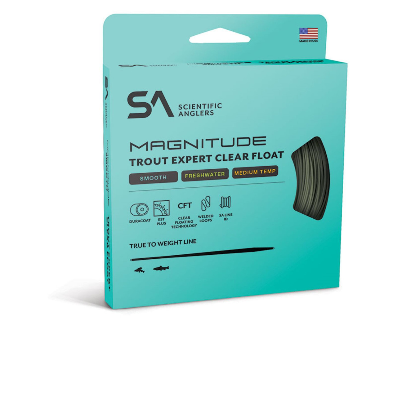 Scientific Anglers Magnitude Smooth Trout Expert 10 Clear Float Tip Fly Line WF-4-F