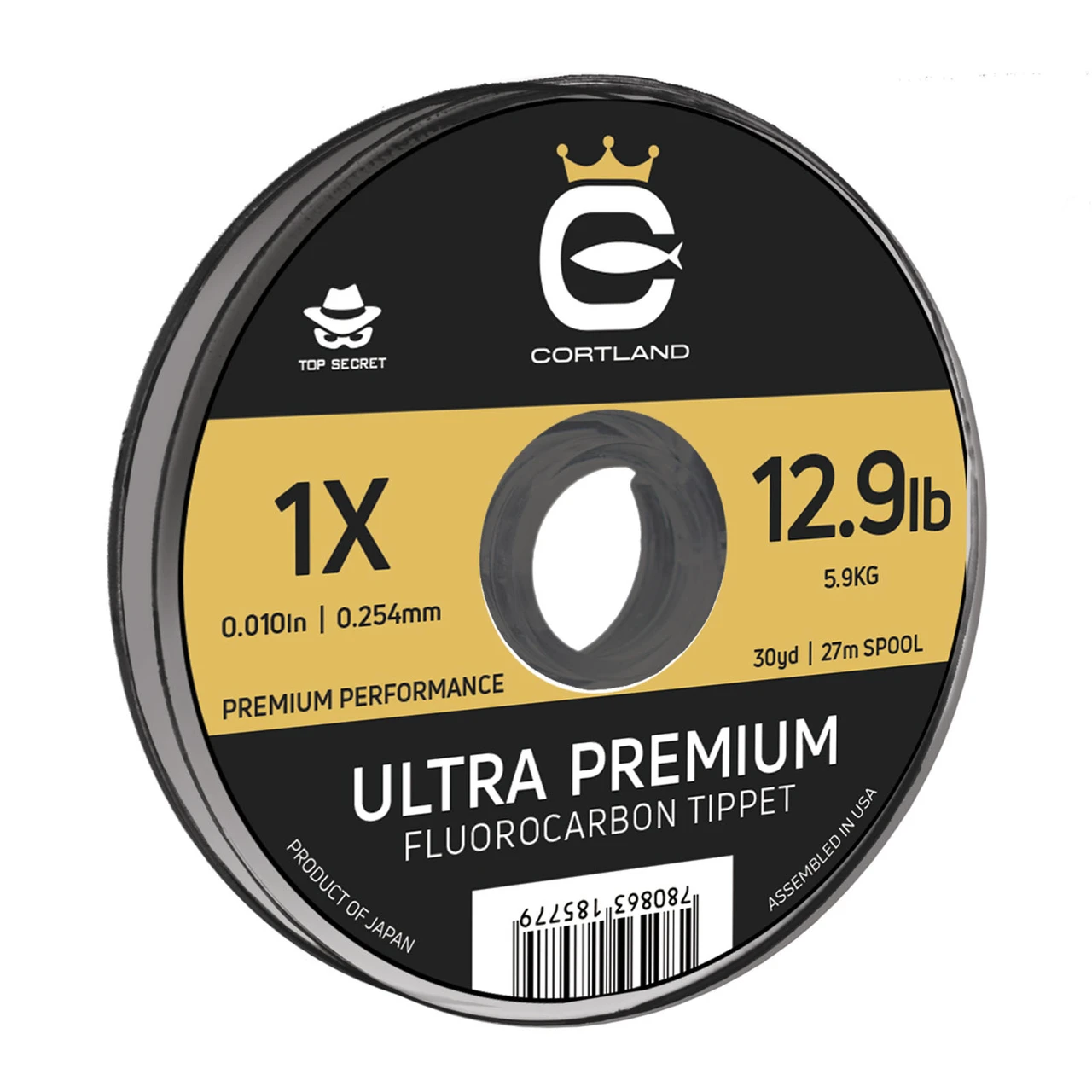 Cortland Ultra Premium Fluorocarbon Tippet 30 yd 1X - 12.9 lb