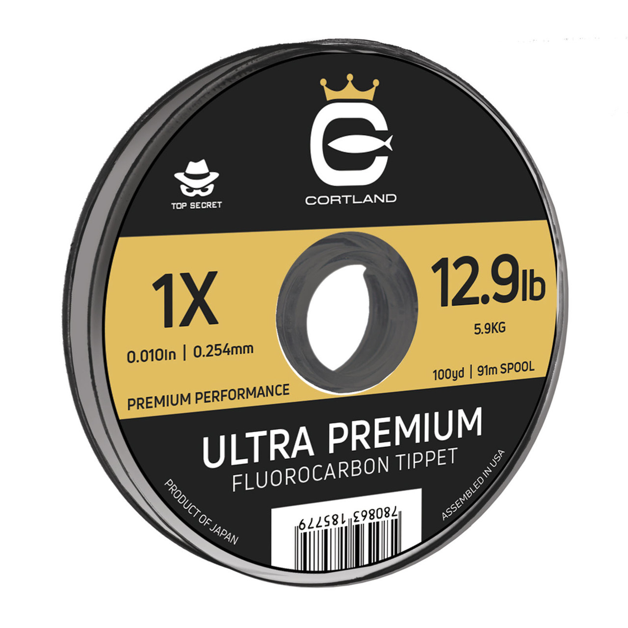 Cortland Ultra Premium Fluorocarbon Tippet 100 yd 1X - 12.9 lb