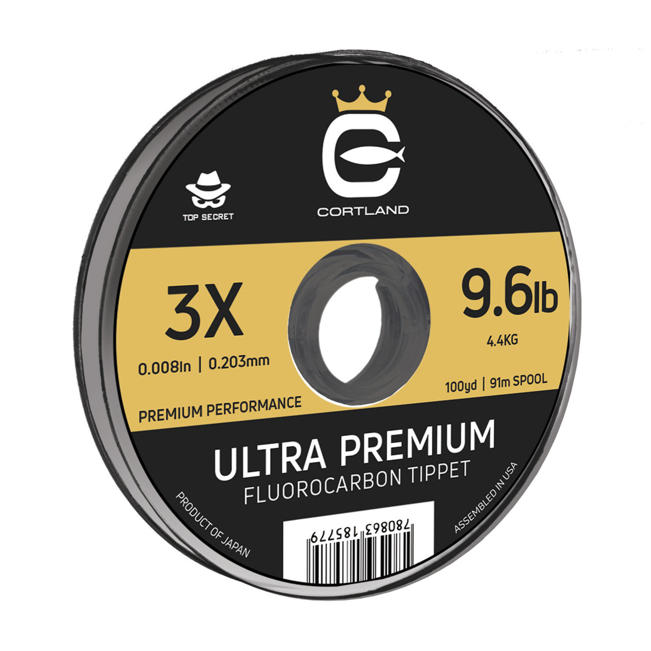 Cortland Ultra Premium Fluorocarbon Tippet 100 yd 3X - 9.6 lb