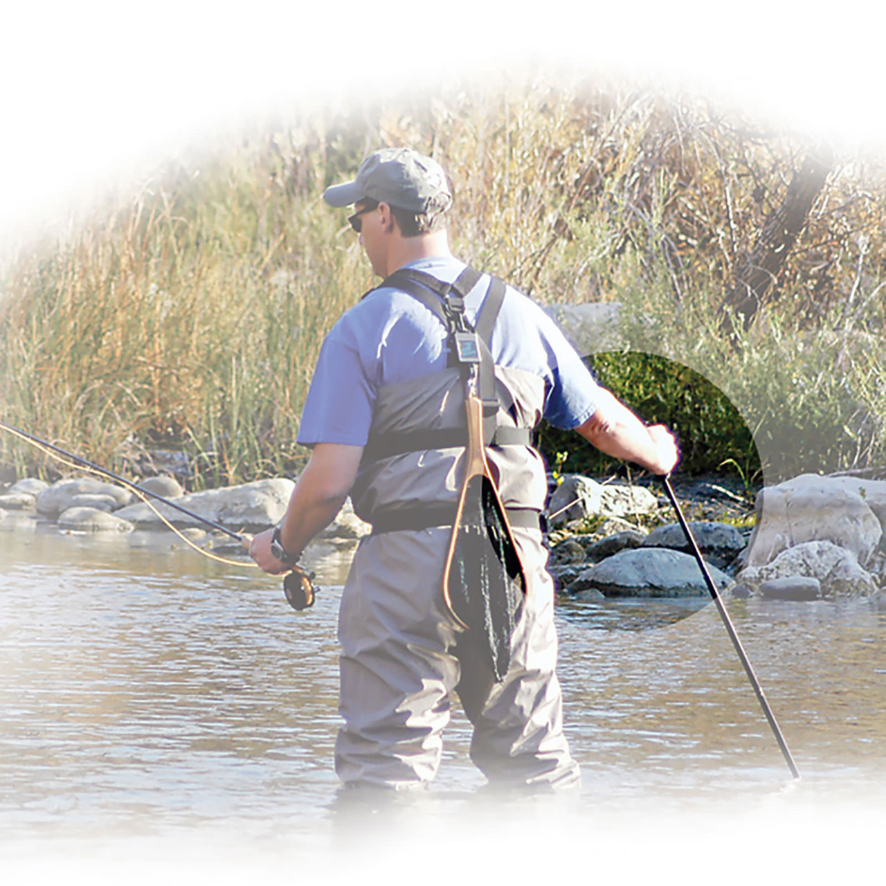 Gear Keeper Wading Staff Tether Retractor Combo Mount