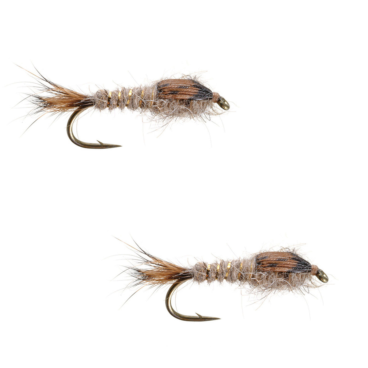 Umpqua Tungsten Gold Ribbed Hares Ear 2 Pack