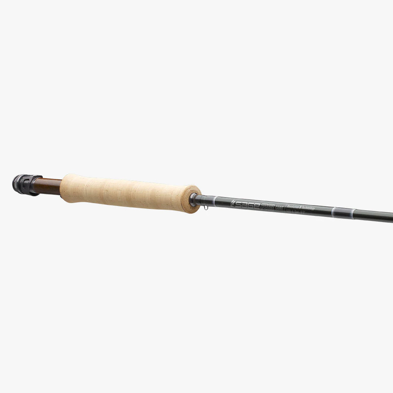Sage R8 Core fly rod with half-wells grip, side view