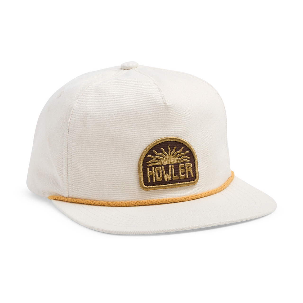 Howler Brothers Unstructured Snapback Hats El Sol White Gold