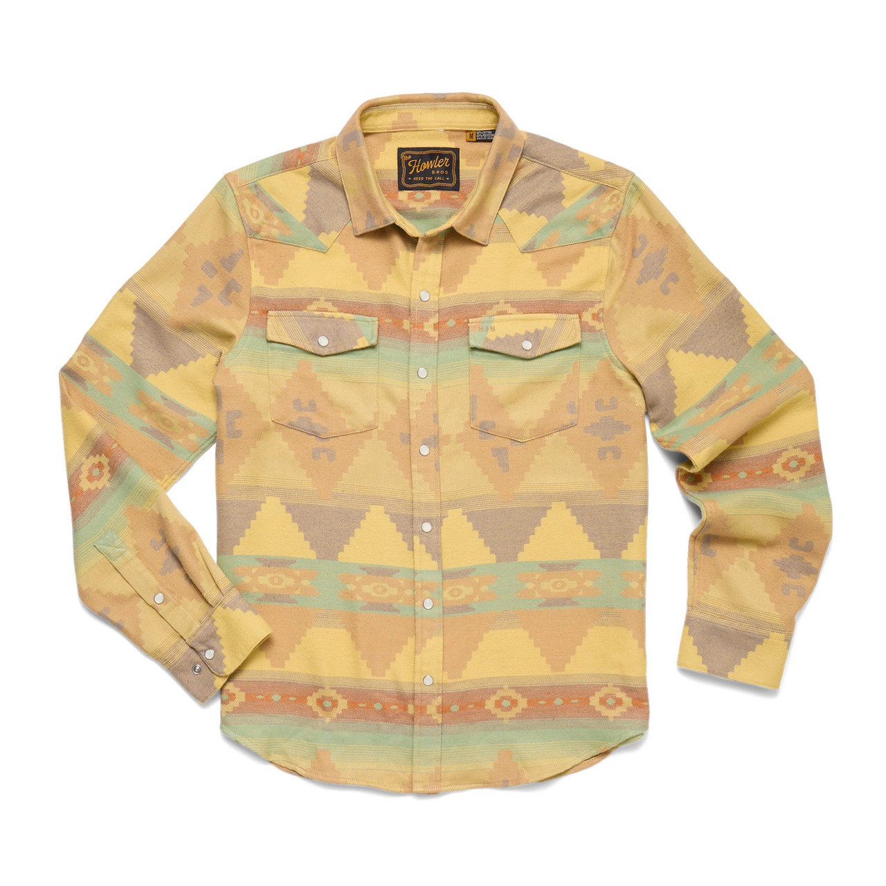 Howler Brothers Sheridan Flannel Mitla Motifs Old Gold