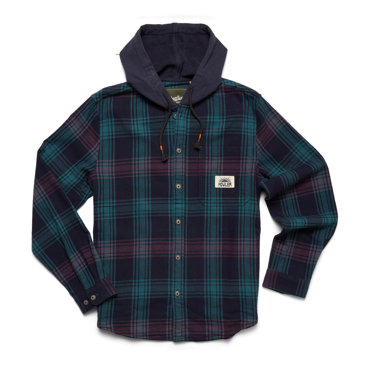 Howler Brothers Salvo Hooded Blanket Flannel Mesa - Mesa Plaid - Midnight