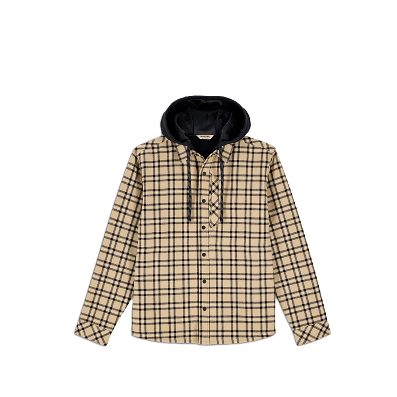 Simms Men's Coldweather Hooded Shacket Wakemup Plaid - Wakemup Plaid: Cork