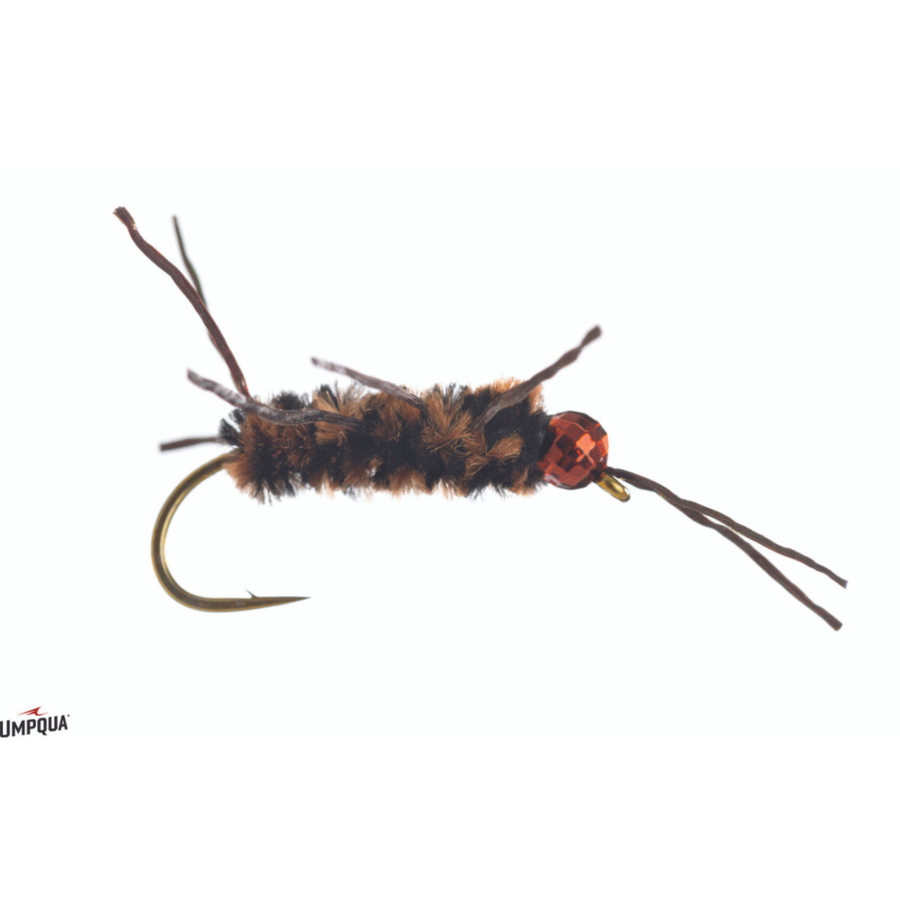 Rubberlegs Jig Tungsten Bead Fly Coffee-Black