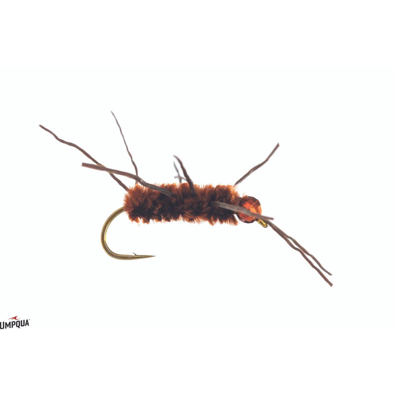 Rubberlegs Jig Tungsten Bead Fly Dark Brown Brown