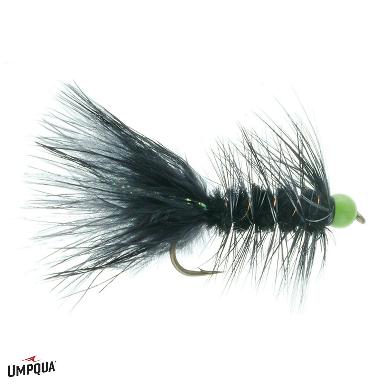 Hot Bead Bugger Fly Black Chartreuse