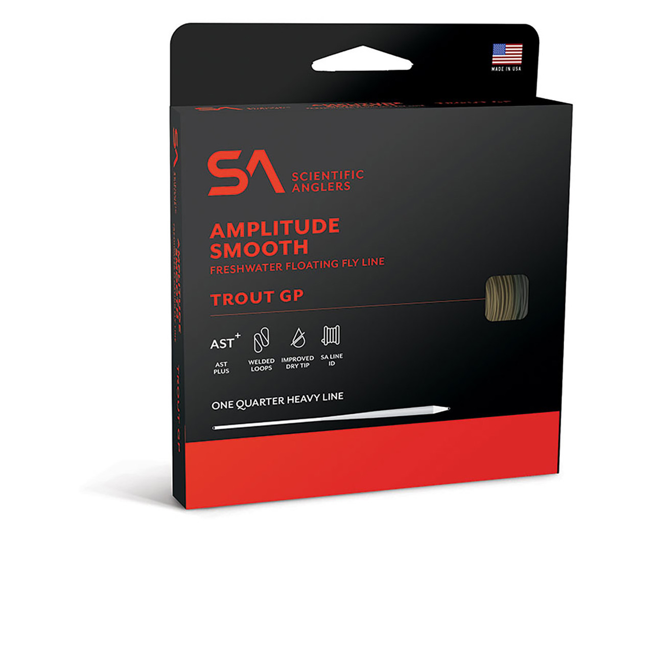 Scientific Anglers Amplitude Smooth Trout Gp Fly Line WF-7-F Butter/Sage/Willow