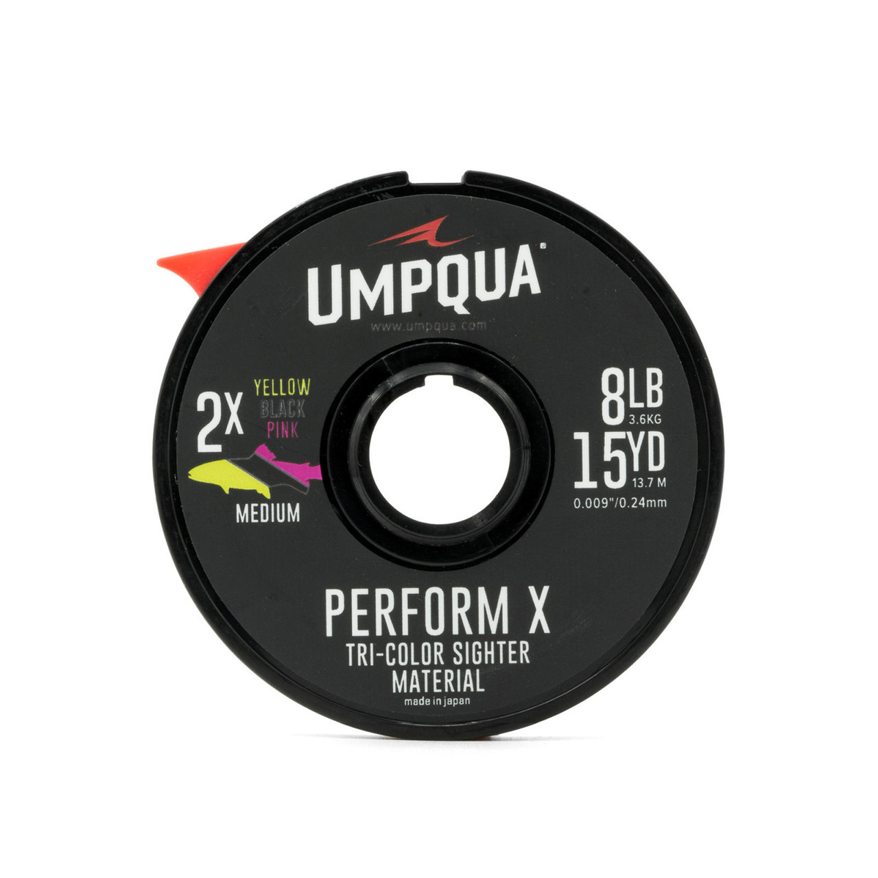 Umpqua Sighter-Tippet Two Tone 15 m Medium 2X Pink/Yellow