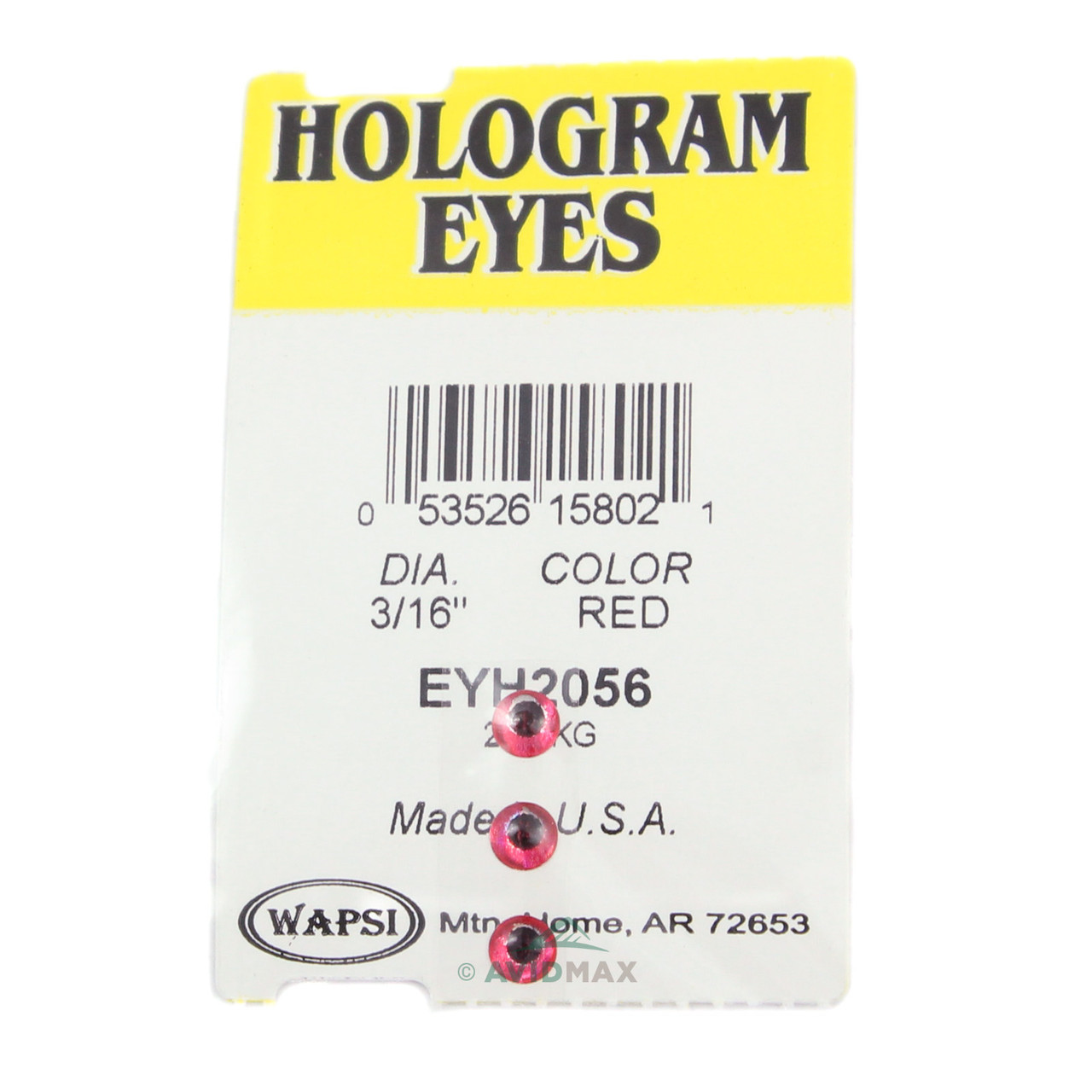 Wapsi Hologram Dome Eyes 3/16 in Holographic Red