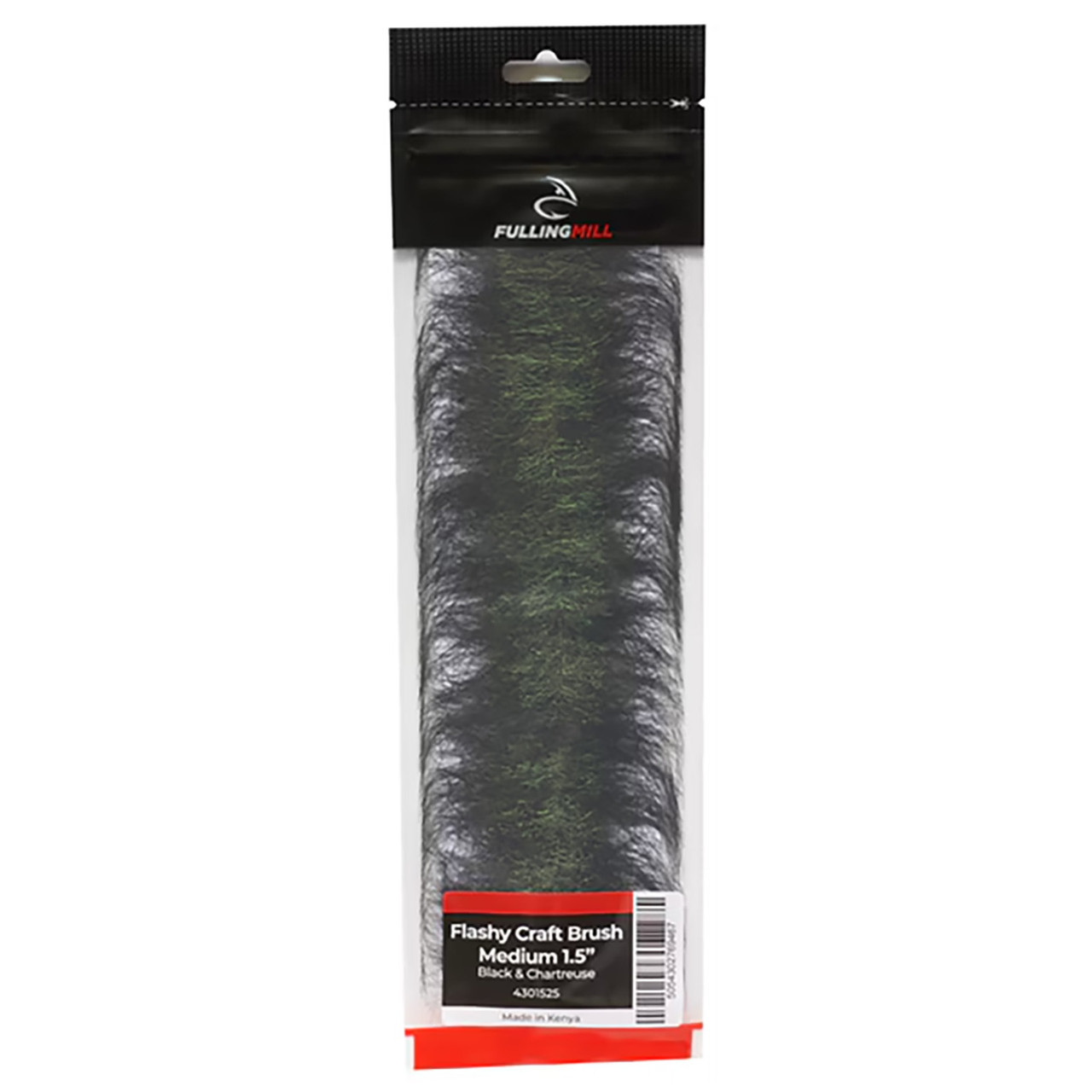 Fulling Mill Flashy Craft Brush Medium Black & Chartreuse