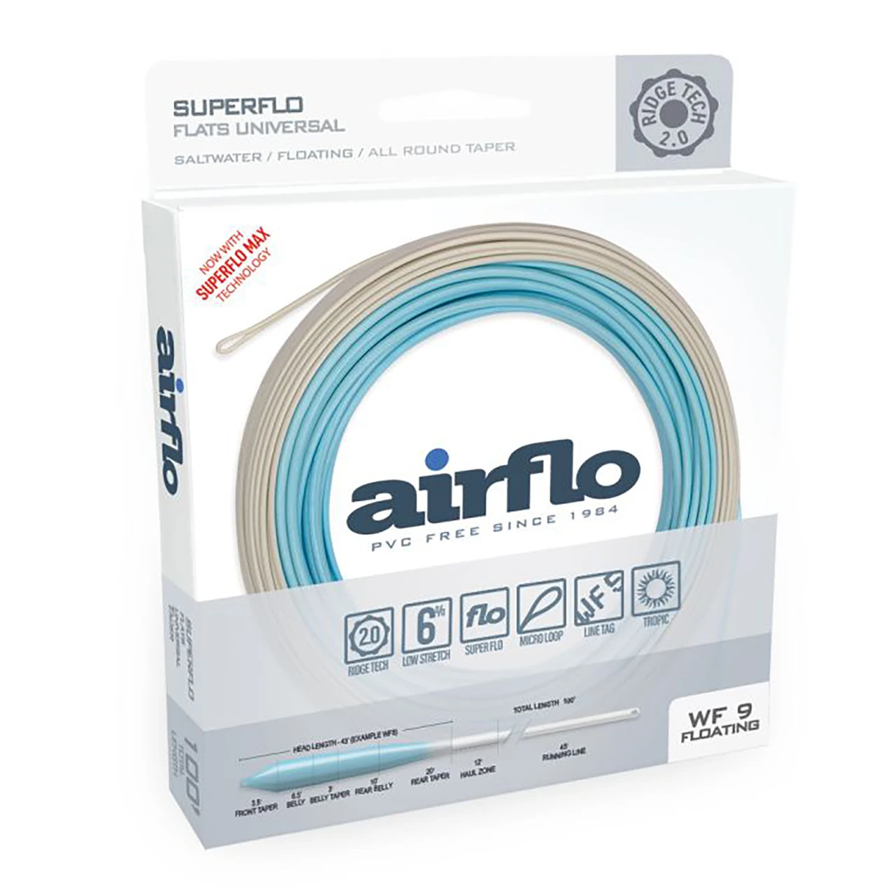 Airflo Superflo Max Ridge 2.0 Flats Universal Clear Floating Fly Line