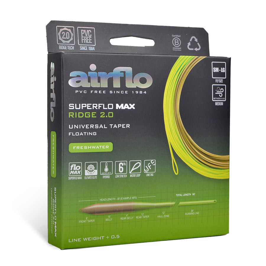 Airflo Superflo Max Ridge 2.0 Universal Taper Fly Line Moss/Chartreuse