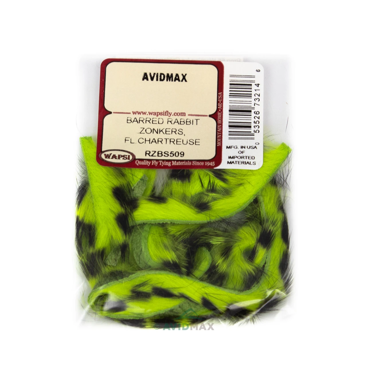 Wapsi Barred Rabbit Zonkers Regular Fluorescent Chartreuse