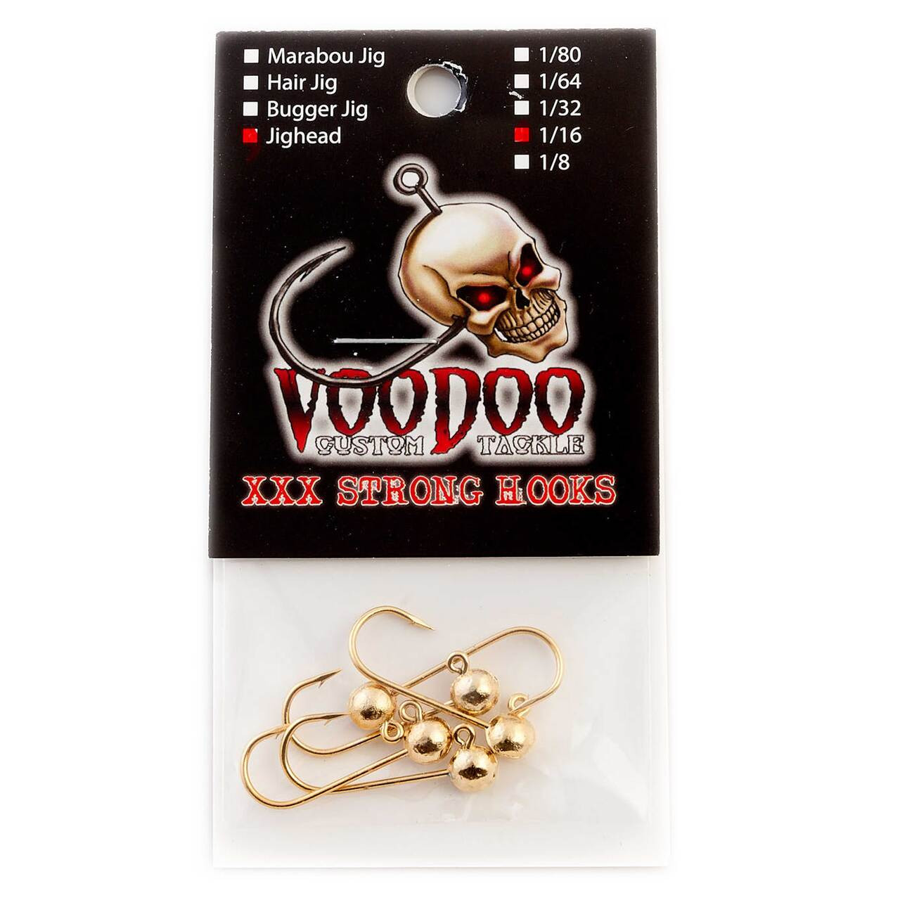 Hareline Round Lead Jighead Hook 4 - 1/16 oz Gold