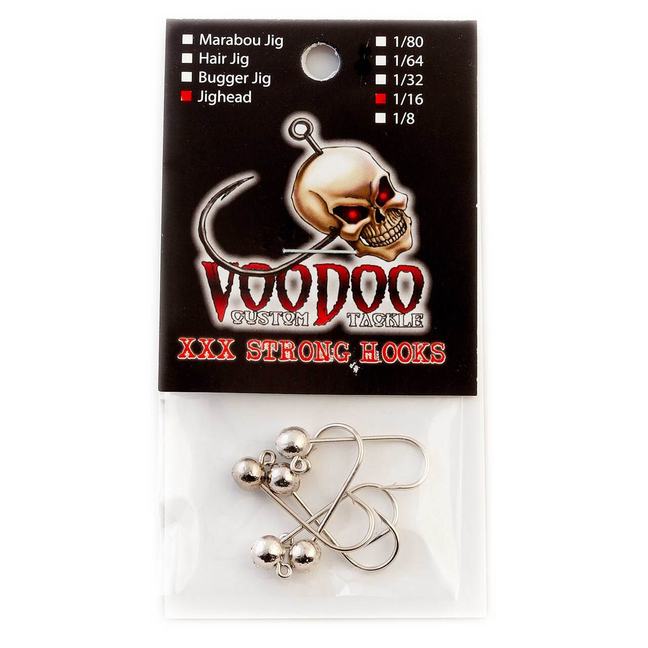 Hareline Round Lead Jighead Hook 4 - 1/16 oz Bright Nickel