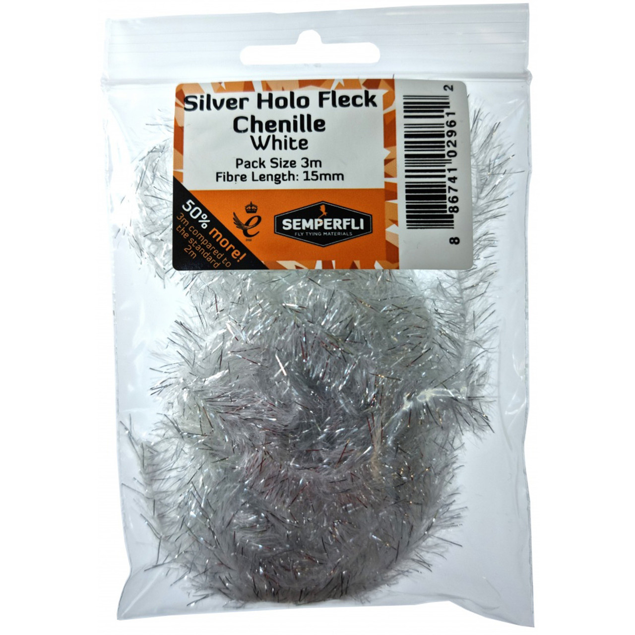 Semperfli Silver Holographic Fleck Chenille