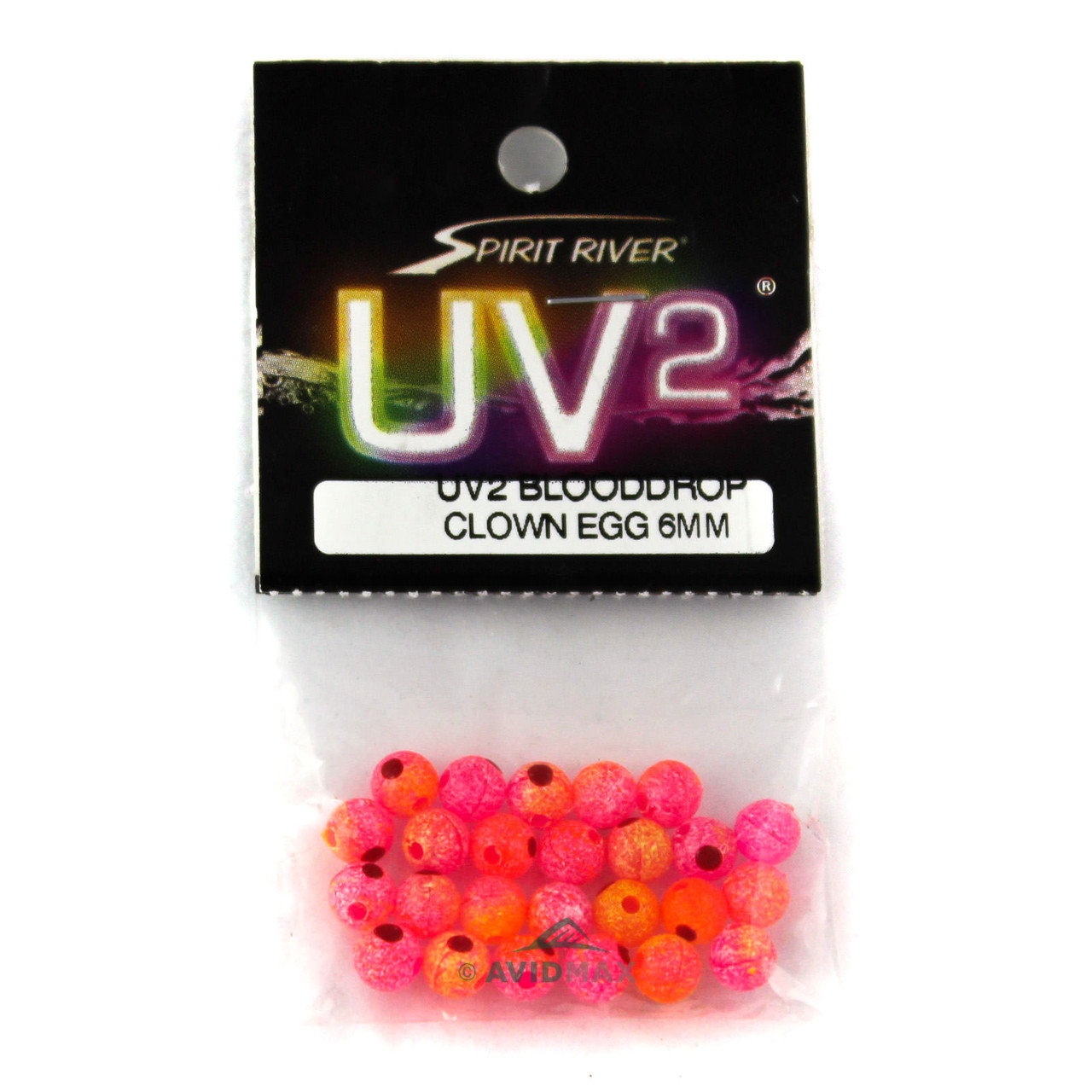 Spirit River UV2 Fusion Blood Drop Egg Beads (25 pk)