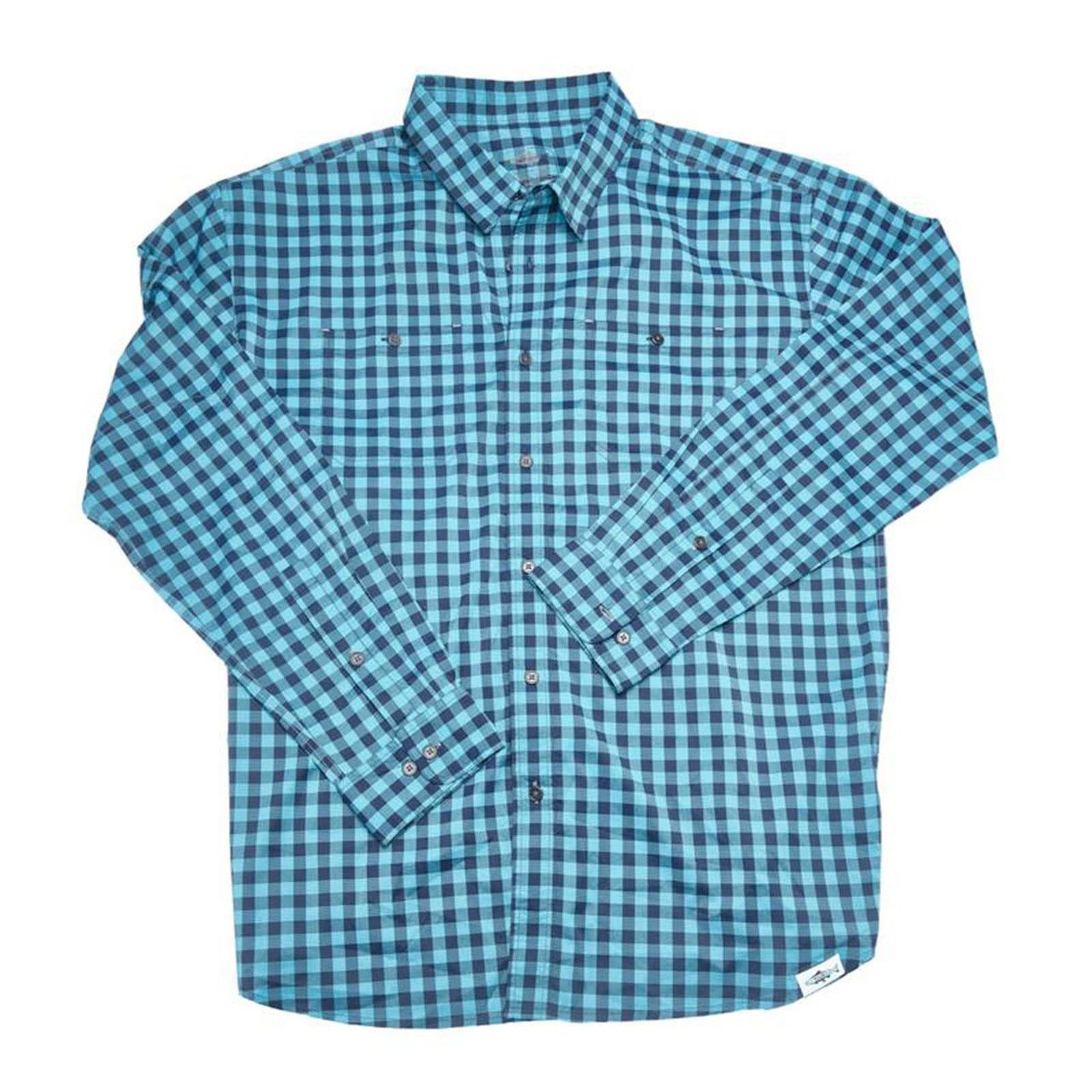 RepYourWater Long Sleeve Fishing Shirt Side Channel Button Down