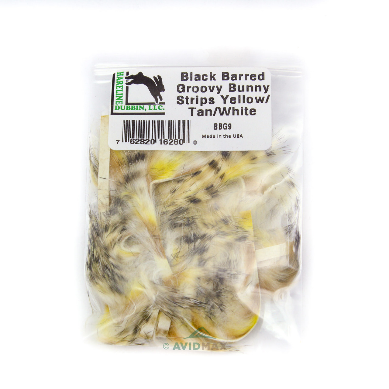 Hareline Black Barred Groovy Bunny Strips