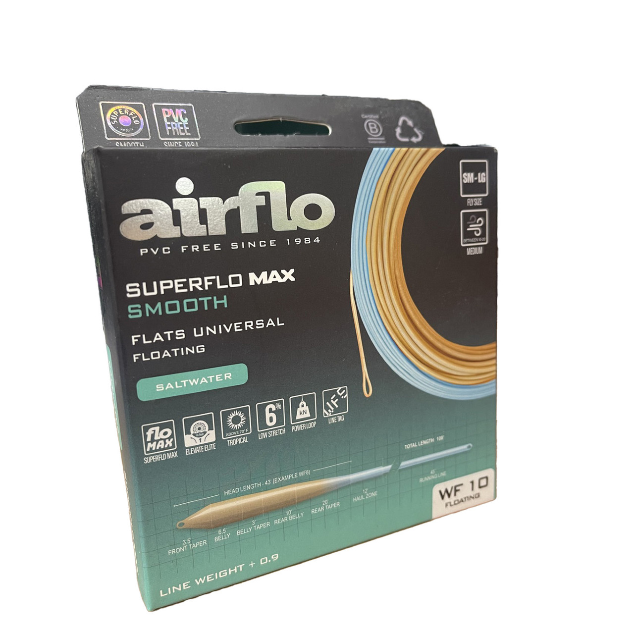 Airflo Superflo Max Smooth Flats Universal Taper Sand Blue Sky Fly Line