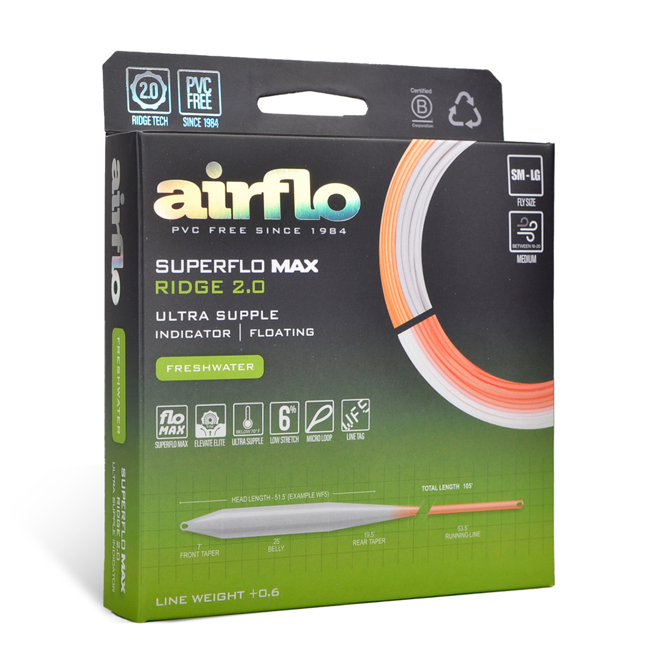Airflo Superflo Max Ridge 2.0 Ultra Supple Indicator Taper Fly