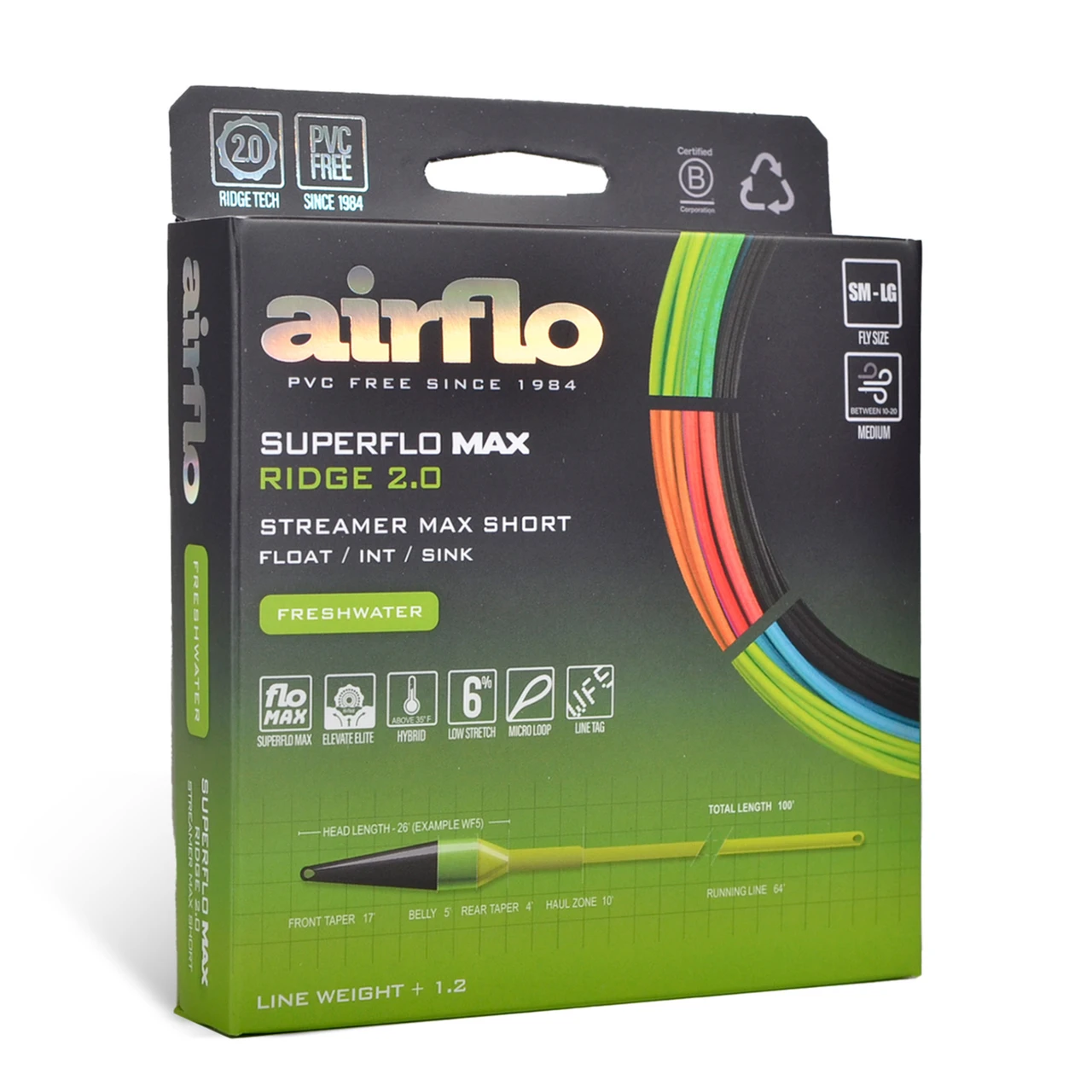 Airflo Superflo Max Ridge 2.0 Streamer Max Short Fly Line