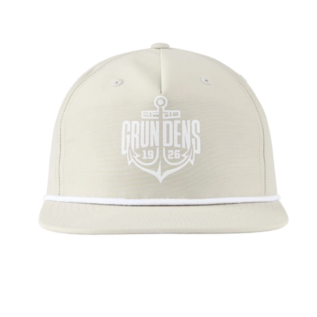 Grundens Logo Anchor Rope Trucker Hat Oyster