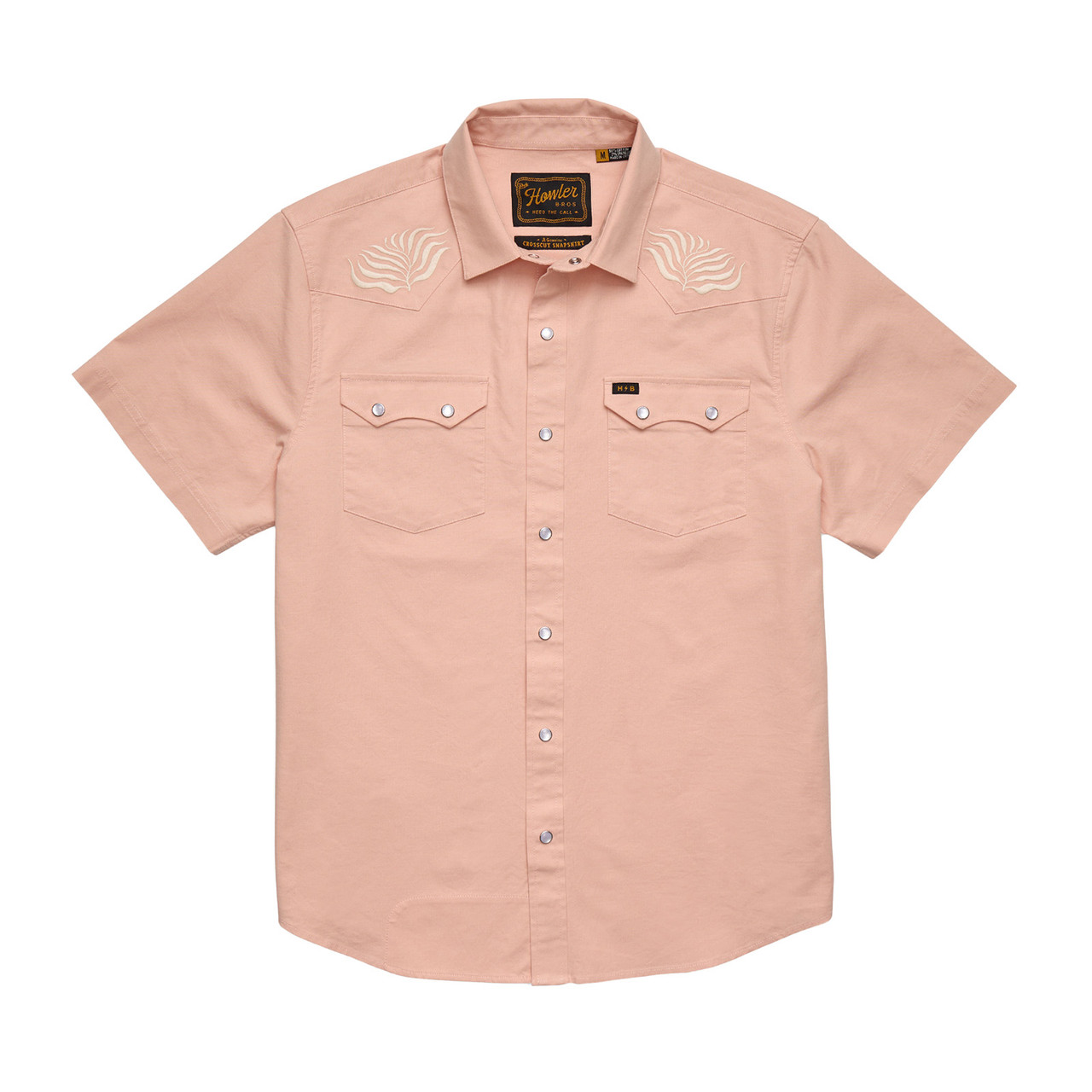 Howler Brothers Crosscut Deluxe Snapshirt Seagrass: Coral Oxford