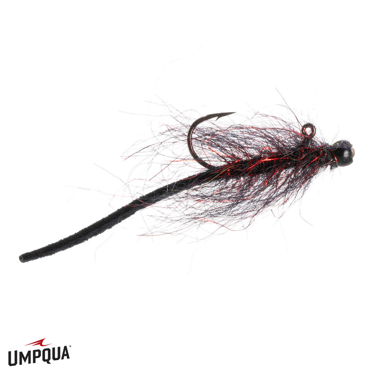 Umpqua Balanced Leather Leech Fly - Black / Red