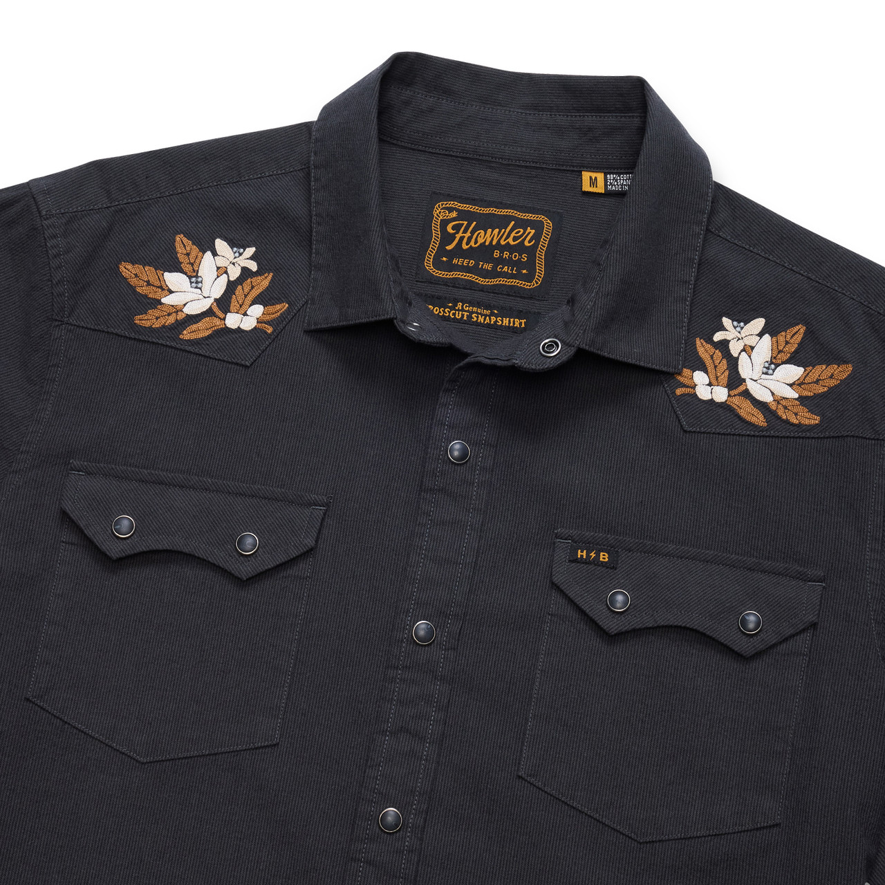 Howler Brothers Crosscut Deluxe Long-Sleeve Shirt Orange Blossoms