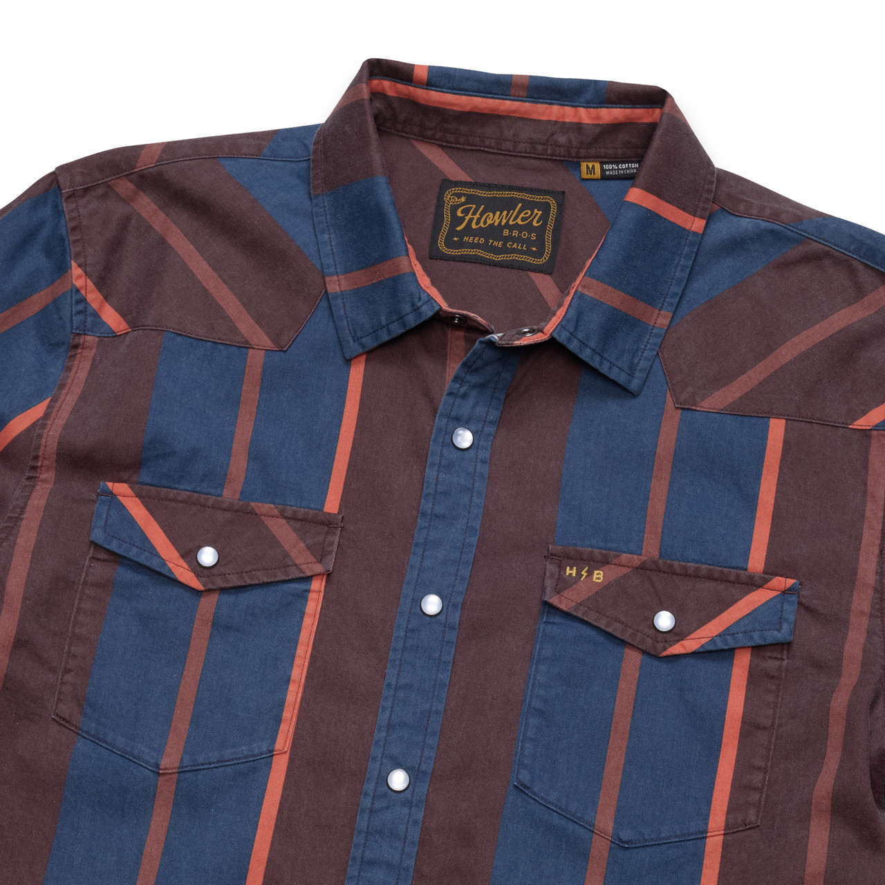 Howler Brothers High Rider Driver Stripe Shirt Marooned