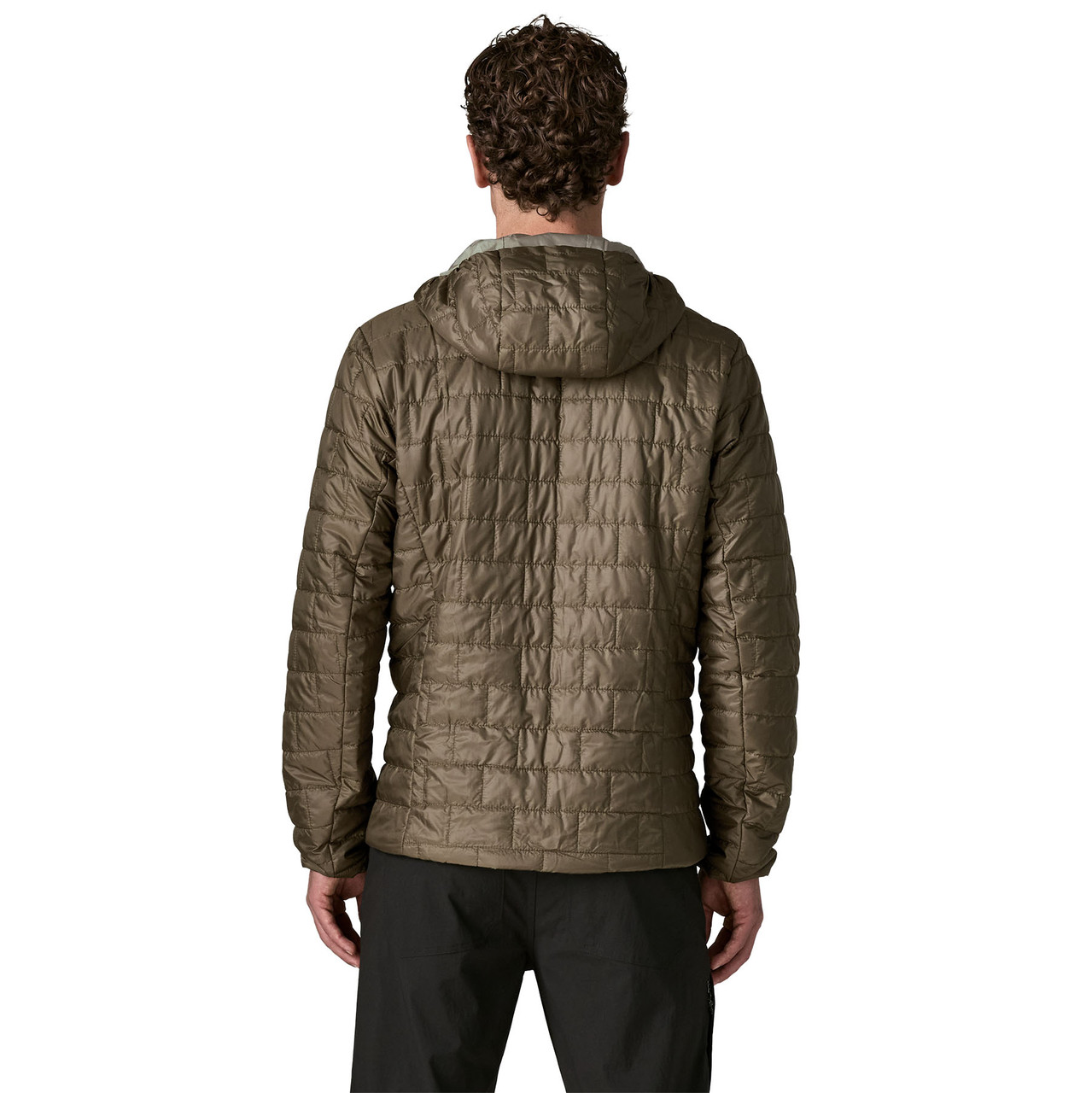 Patagonia Men's Nano Puff Fitz Roy Trout Hoody Basin Green