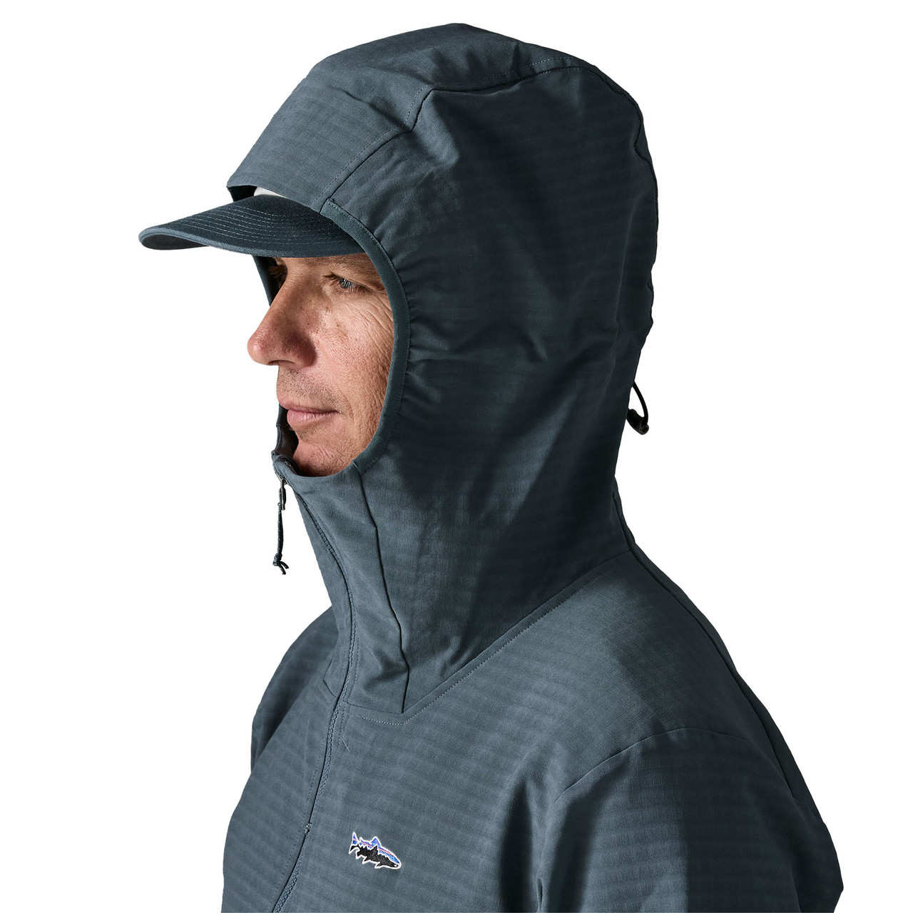Patagonia Men's R1 TechFace Fitz Roy Trout Hoody Summit Blue
