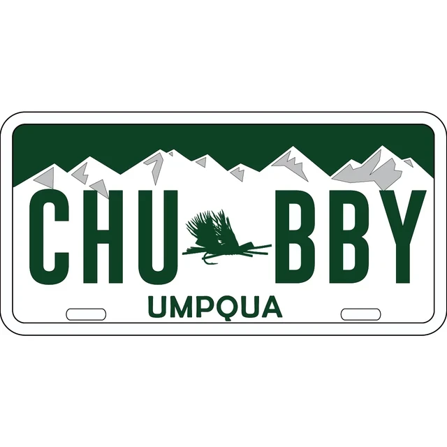 Umpqua Sticker License Plate CO Chubby